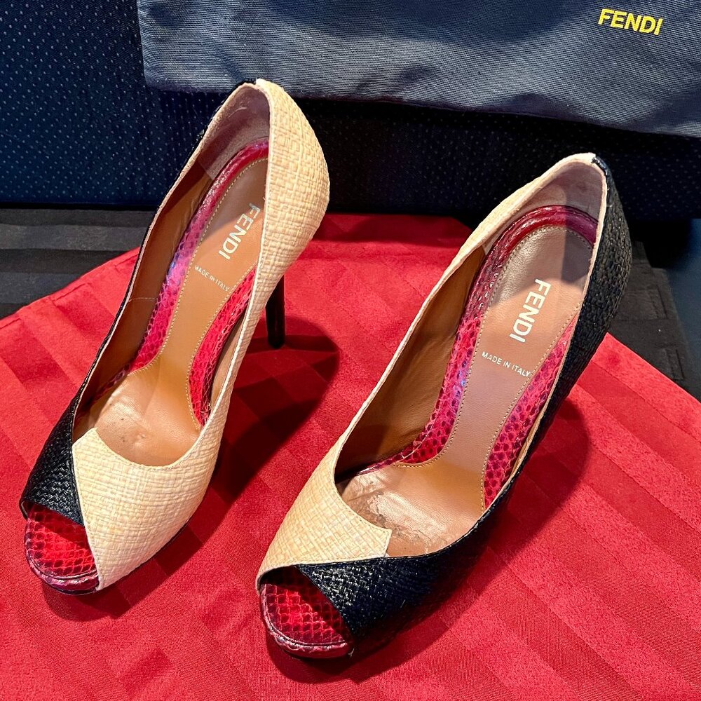 Fendi Peep Toe Heels